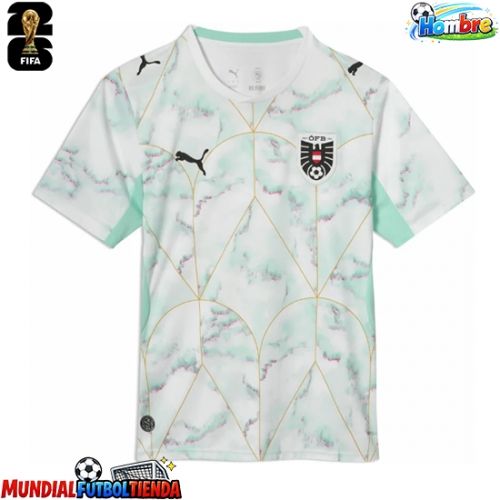 Camiseta Austria Segunda Equipación Replica Mundial 2026 mangas cortas